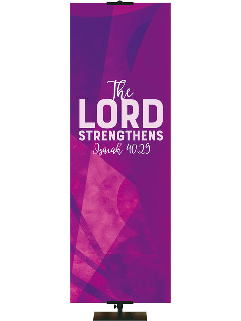 Promises of God The Lord Strengthens Isaiah 40:29 available in vibrant Green, Purple, Teal or Yellow