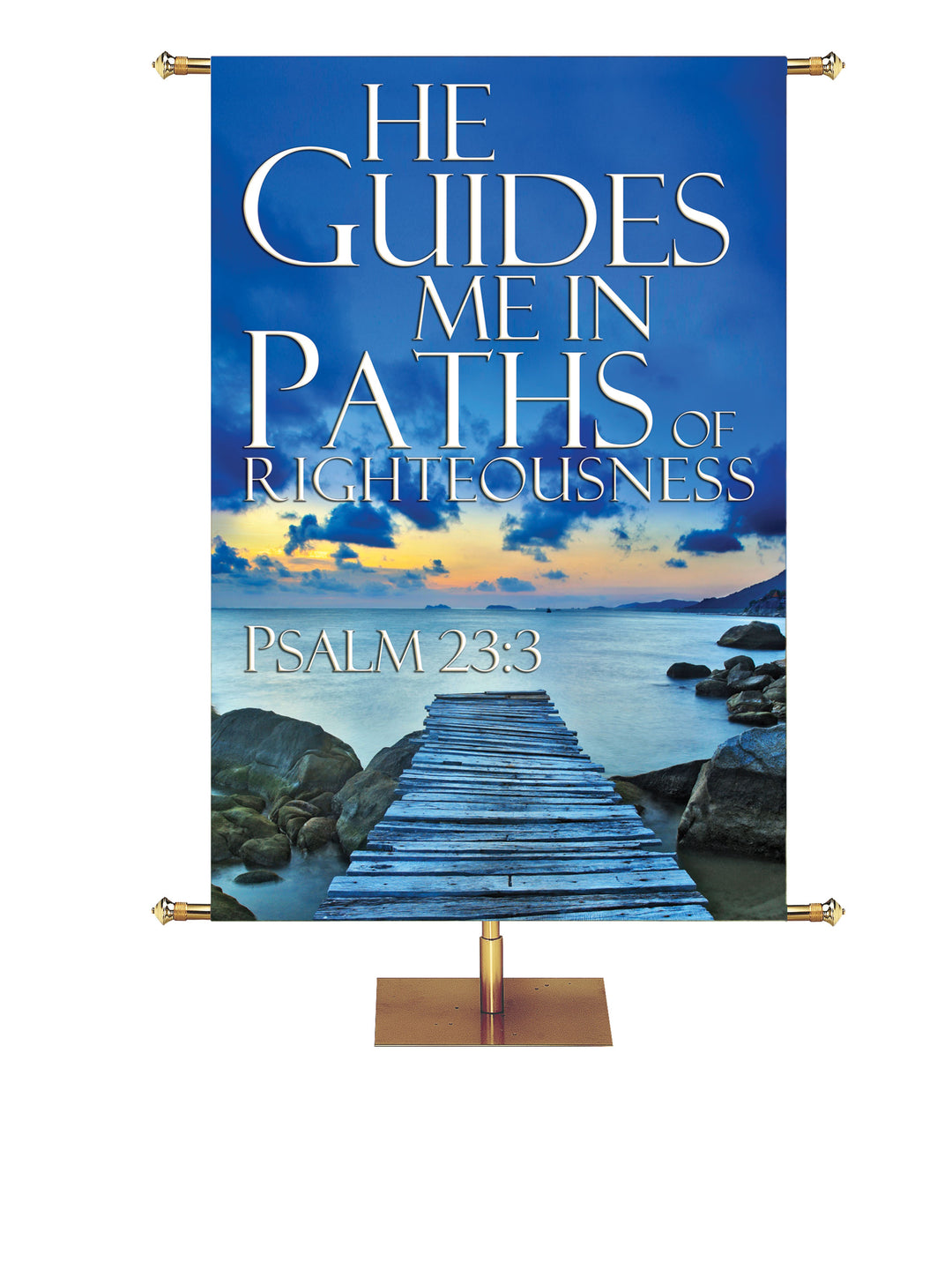 Path to Grace He Guides Me in Paths of Righteousness Dock Design - Easter Banners - PraiseBanners