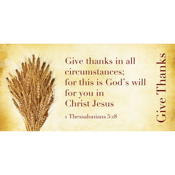 Rustic Autumn Horizontal Banner Give Thanks