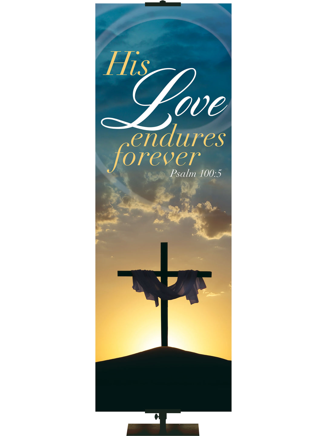 The Old Rugged Cross His Love Endures Forever - Easter Banners - PraiseBanners
