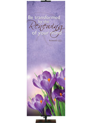 Be Transformed Renewal in Spring Easter Banner