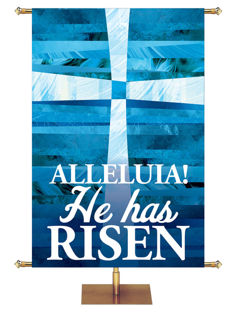 Redeeming Love Alleluia He Has Risen Cross - Easter Banners - PraiseBanners