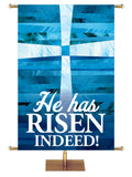 Redeeming Love He Is Risen Indeed Cross - Easter Banners - PraiseBanners