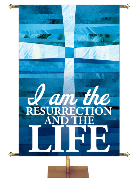 Redeeming Love I Am The Resurrection Cross - Easter Banners - PraiseBanners