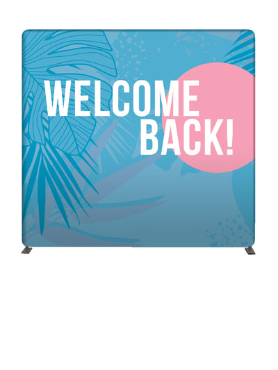 Radiant Rays Welcome 8' Backdrop With Tube Display Stand