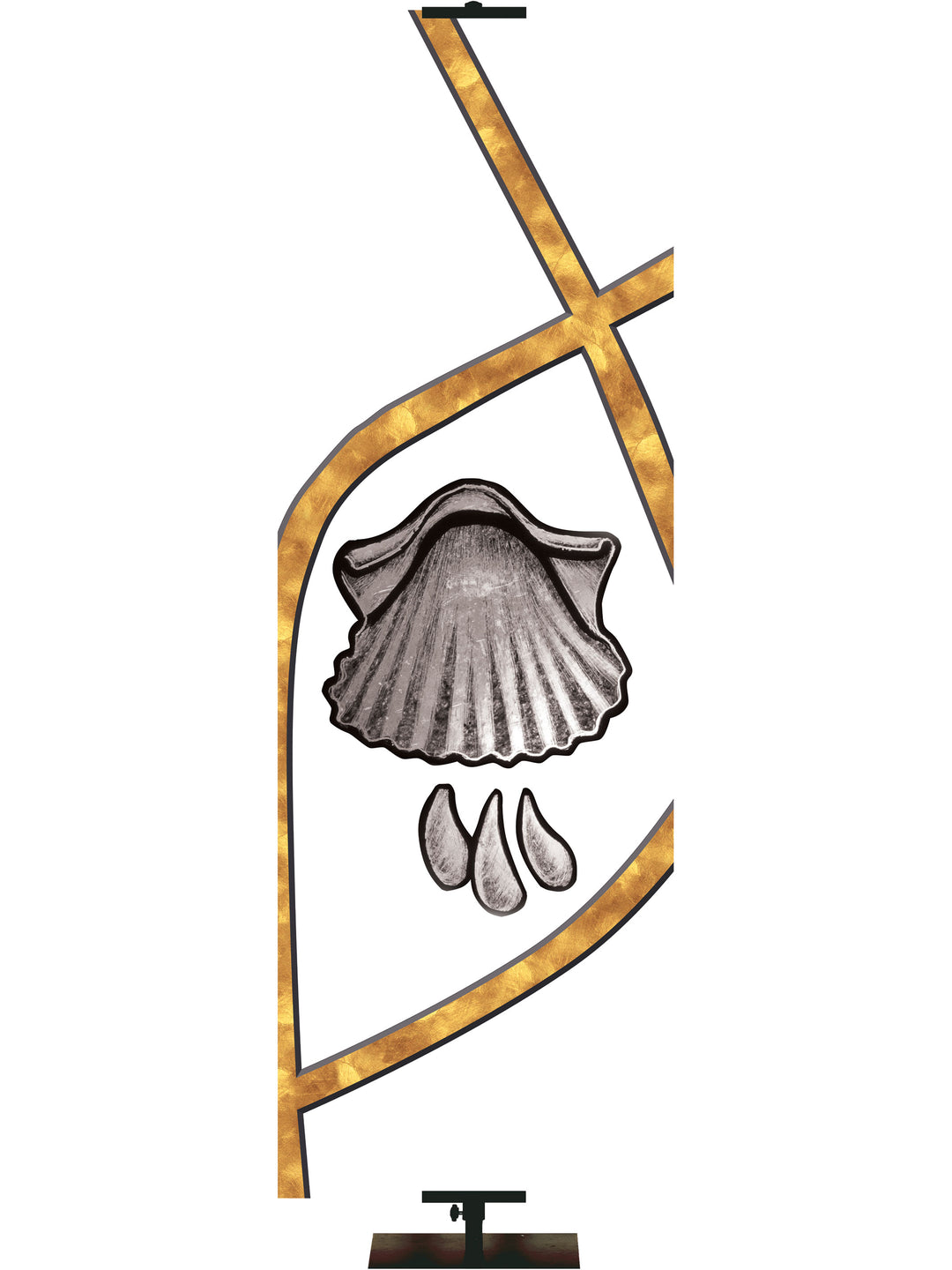Shell Christan Shell Baptism Symbol Church Banner
