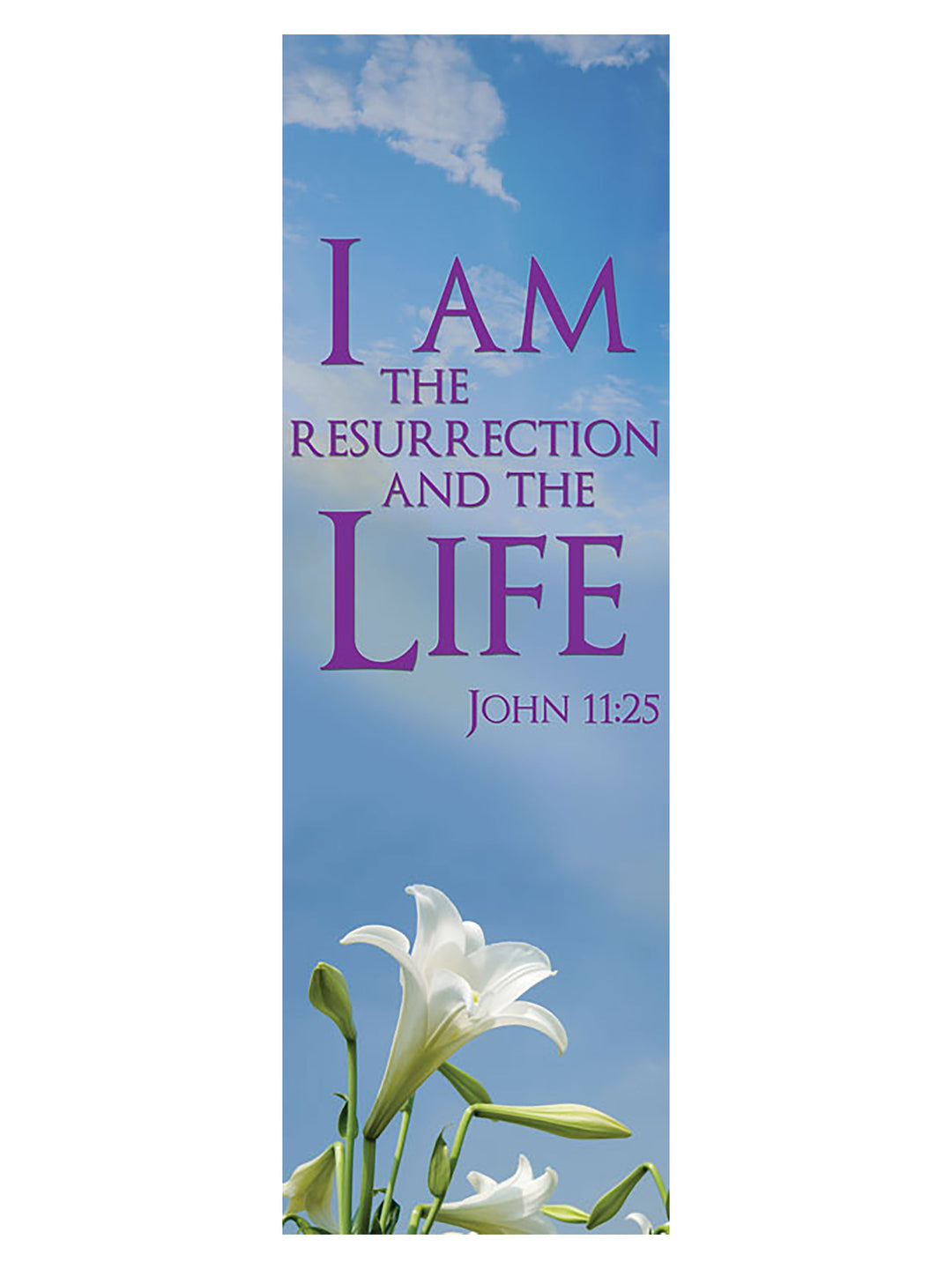 Scripture Wall Hanging I Am the Resurrection Contemporary Easter - Home Worship Banners - PraiseBanners