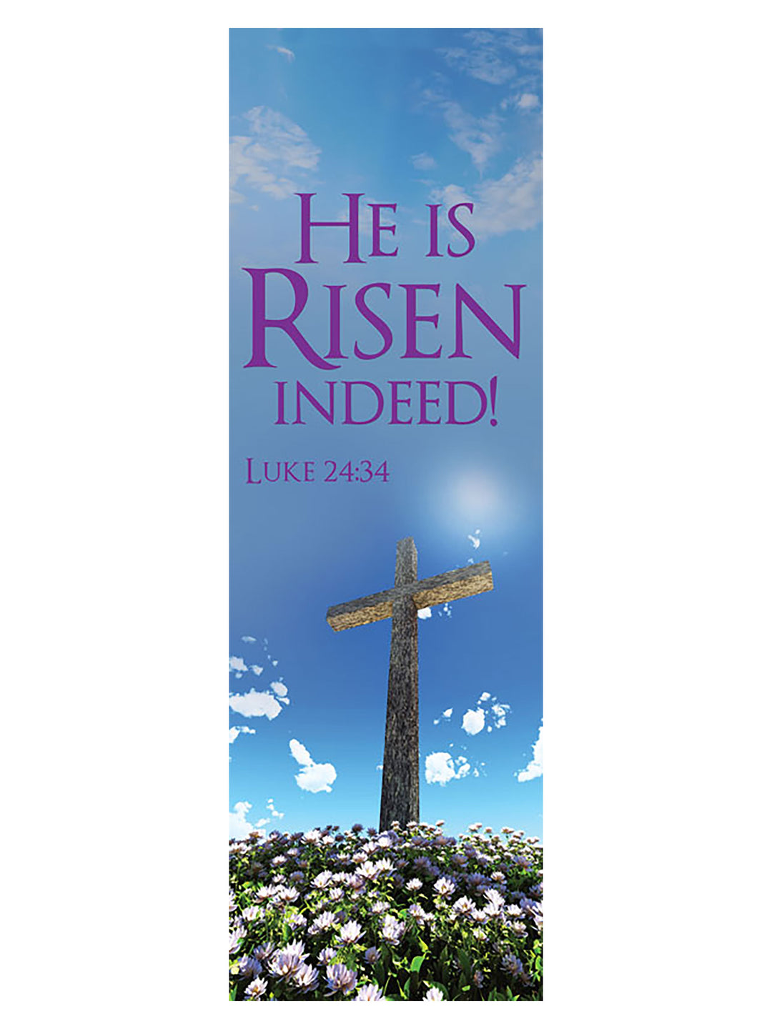 Scripture Wall Hanging Risen Indeed Contemporary Easter - Home Worship Banners - PraiseBanners