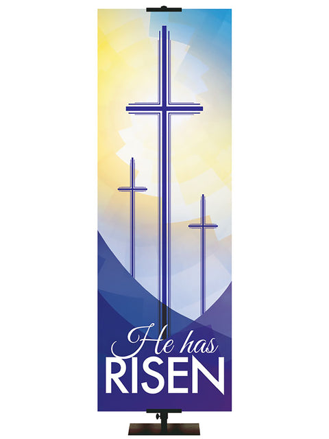Enduring Symbols of Easter He Has Risen - Easter Banners - PraiseBanners