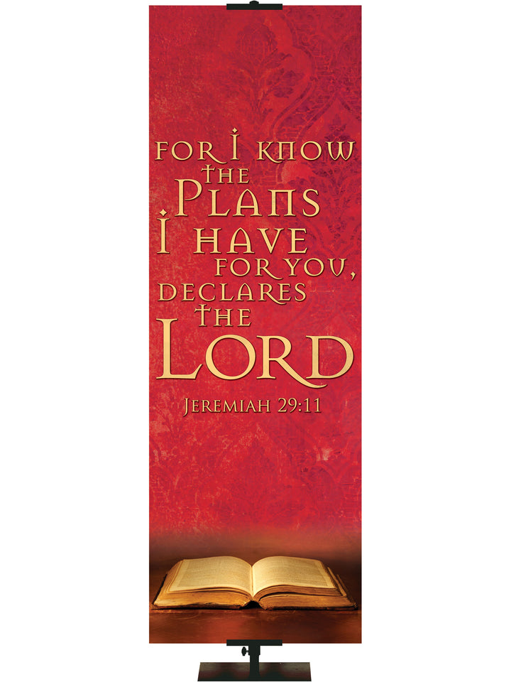 Scriptures For Life For I Know the Plans - Year Round Banners - PraiseBanners