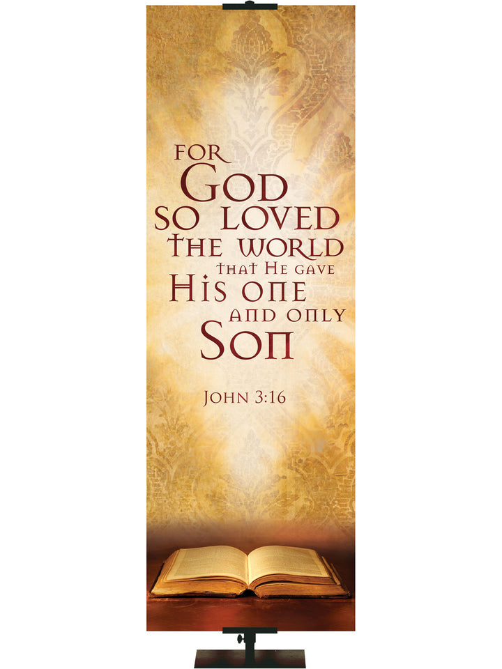 Scriptures For Life For God So Loved - Year Round Banners - PraiseBanners
