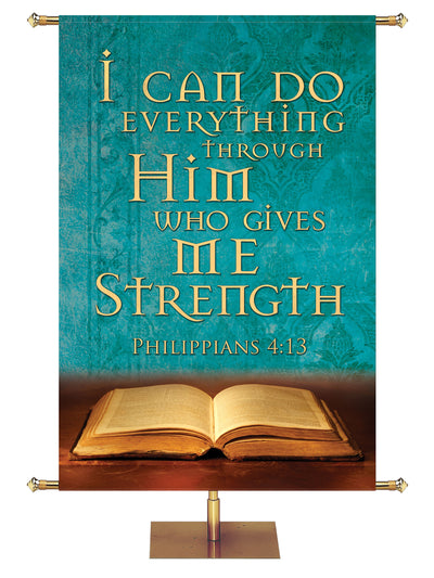 I Can Do Everything Scriptures for Life Banner in 6 Color Options