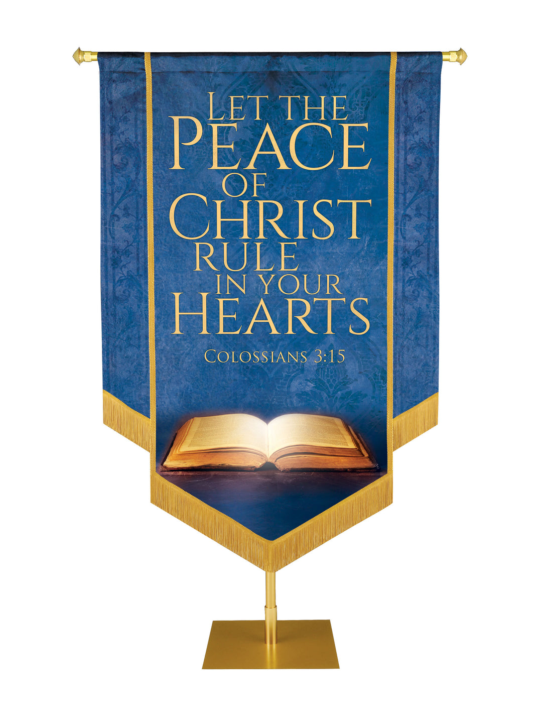 Holy Scriptures Peace of Christ Embellished Banner - Handcrafted Banners - PraiseBanners