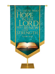 Holy Scriptures Hope in the Lord Embellished Banner - Handcrafted Banners - PraiseBanners