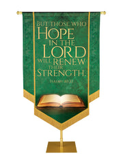 Holy Scriptures Hope in the Lord Embellished Banner - Handcrafted Banners - PraiseBanners