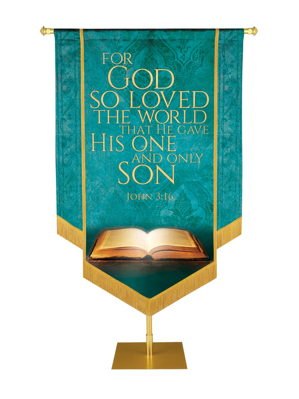 Holy Scriptures For God So Loved The World Embellished Banner