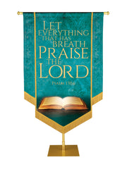 Holy Scriptures Praise the Lord Embellished Banner - Handcrafted Banners - PraiseBanners