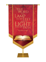 Holy Scriptures Your Word is a Lamp Embellished Banner - Handcrafted Banners - PraiseBanners