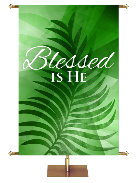 Symbols of Easter Classic Blessed is He - Easter Banners - PraiseBanners