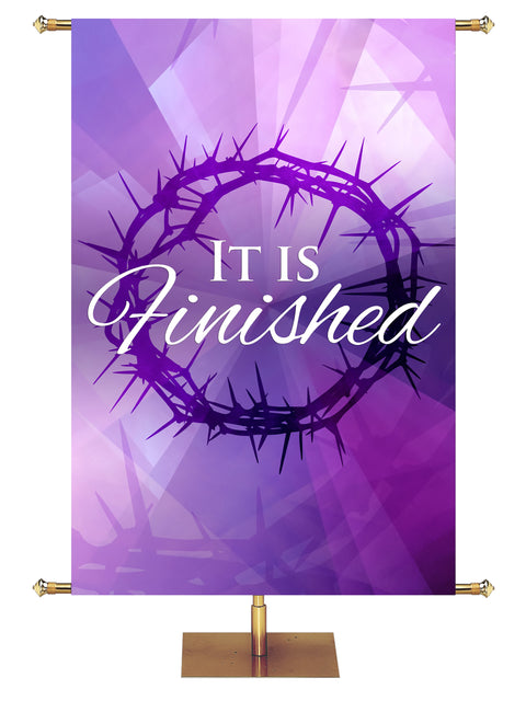 Symbols of Easter Classic It is Finished - Easter Banners - PraiseBanners