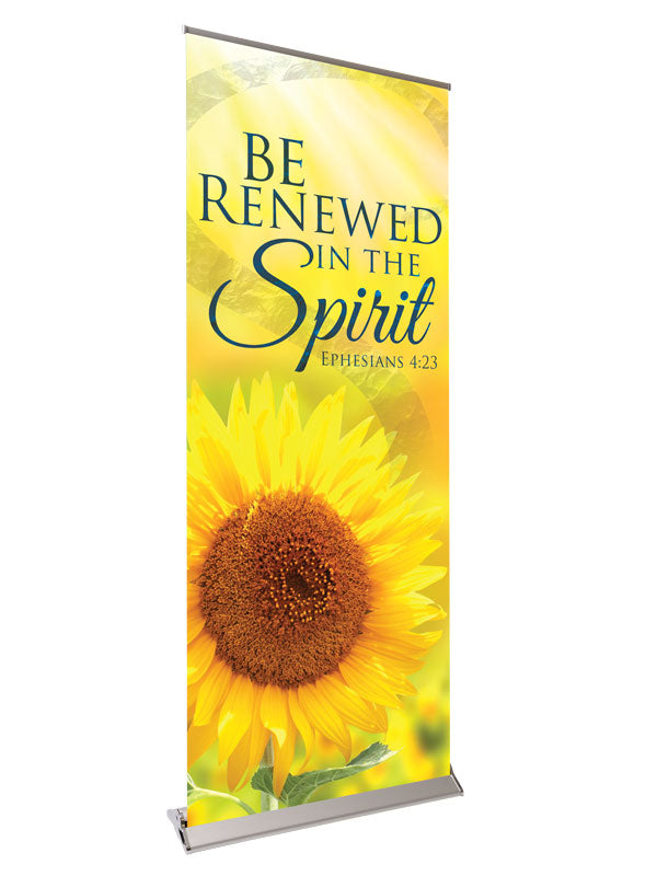 Retractable Banner with Stand Signs of Spring Be Renewed In The Spirit