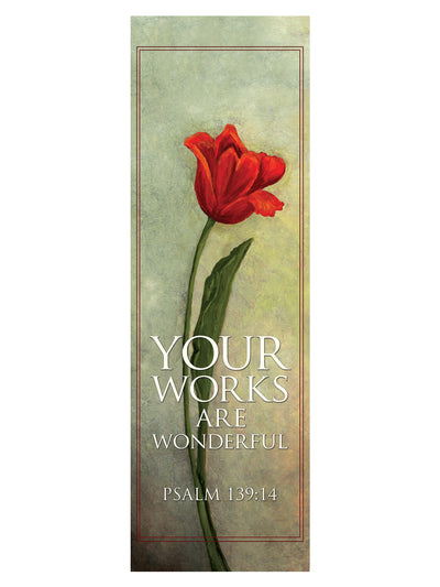 Scripture Wall Hanging Your Works - Home Worship - PraiseBanners