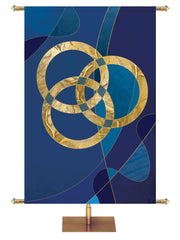 Symbols of Worship Custom Banner Trinity in Blue, Green, Purple and Red