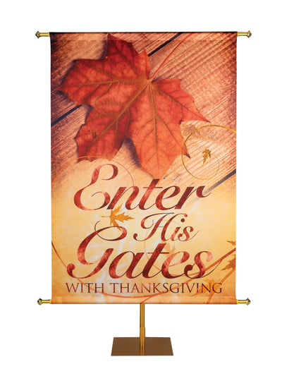 Enter His Gates Majestic Autumn Banner