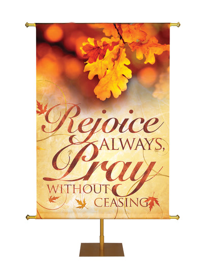 Autumn Rejoice Always, Pray Without Ceasing Banner