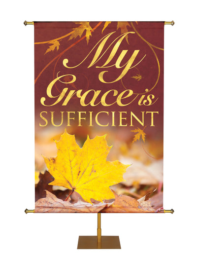 My Grace is Sufficient Majestic Autumn Banner