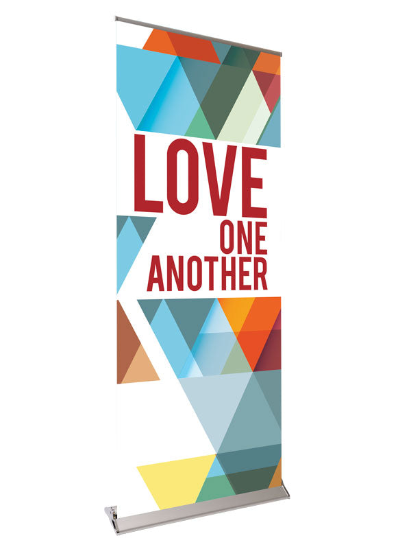 Retractable Banner with Stand The Dynamic Word Love One Another