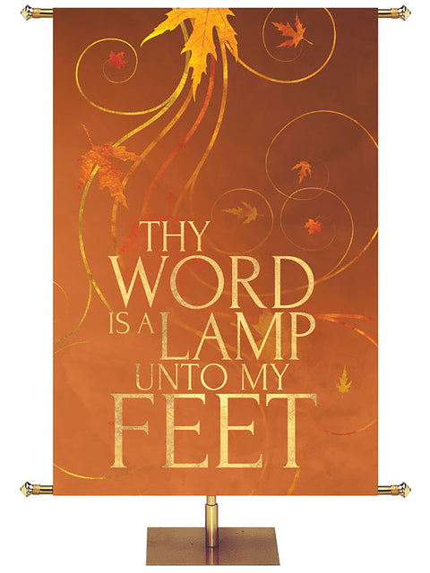 Thy Word Is A Lamp Shimmering Autumn Banner