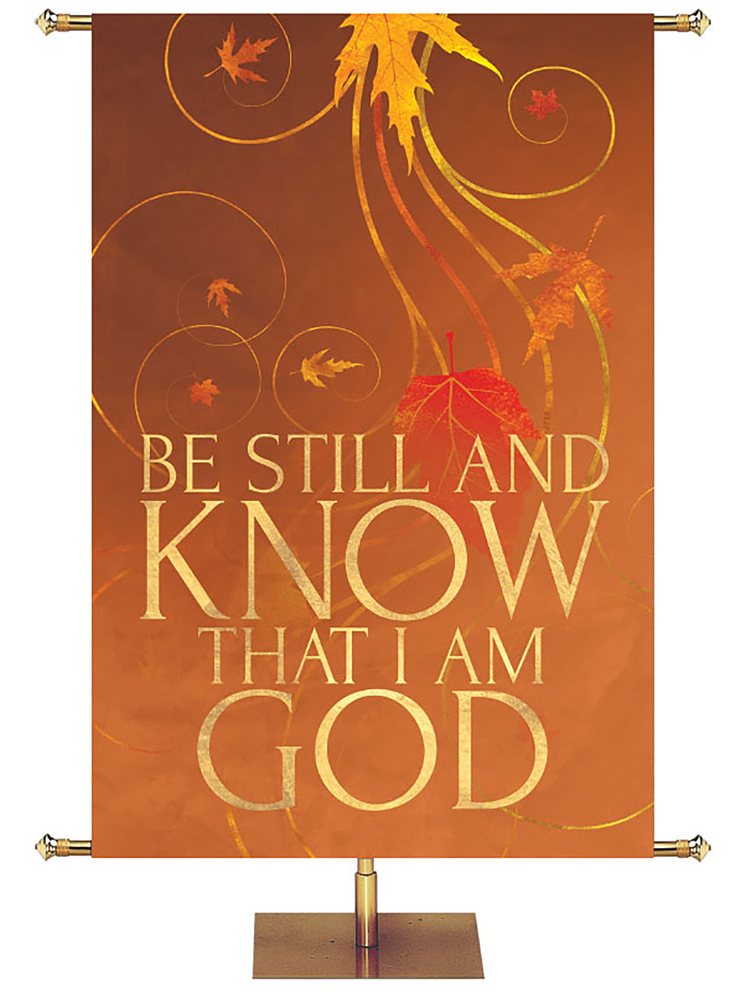 Be Still and Know That I Am God Shimmering Autumn Banner