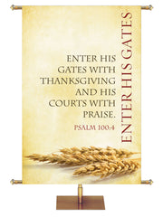 Enter His Gates Traditional Thanksgiving Banner