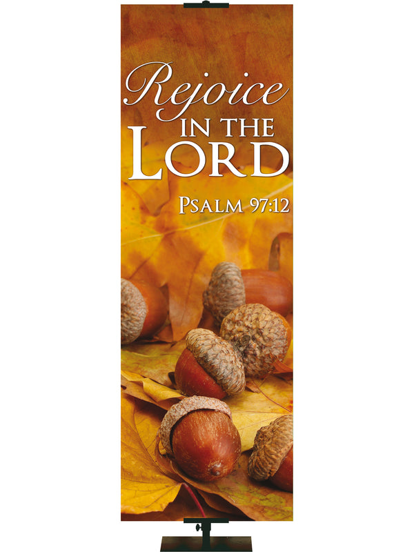 Design contemporain d'automne et de Thanksgiving : Réjouissez-vous dans le Seigneur ! Psaume 97:12