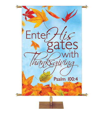 Enter His Gates Contemporary Thanksgiving Banner