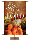 Give Thanks Pumpkin Design Contemporary Thanksgiving Banner