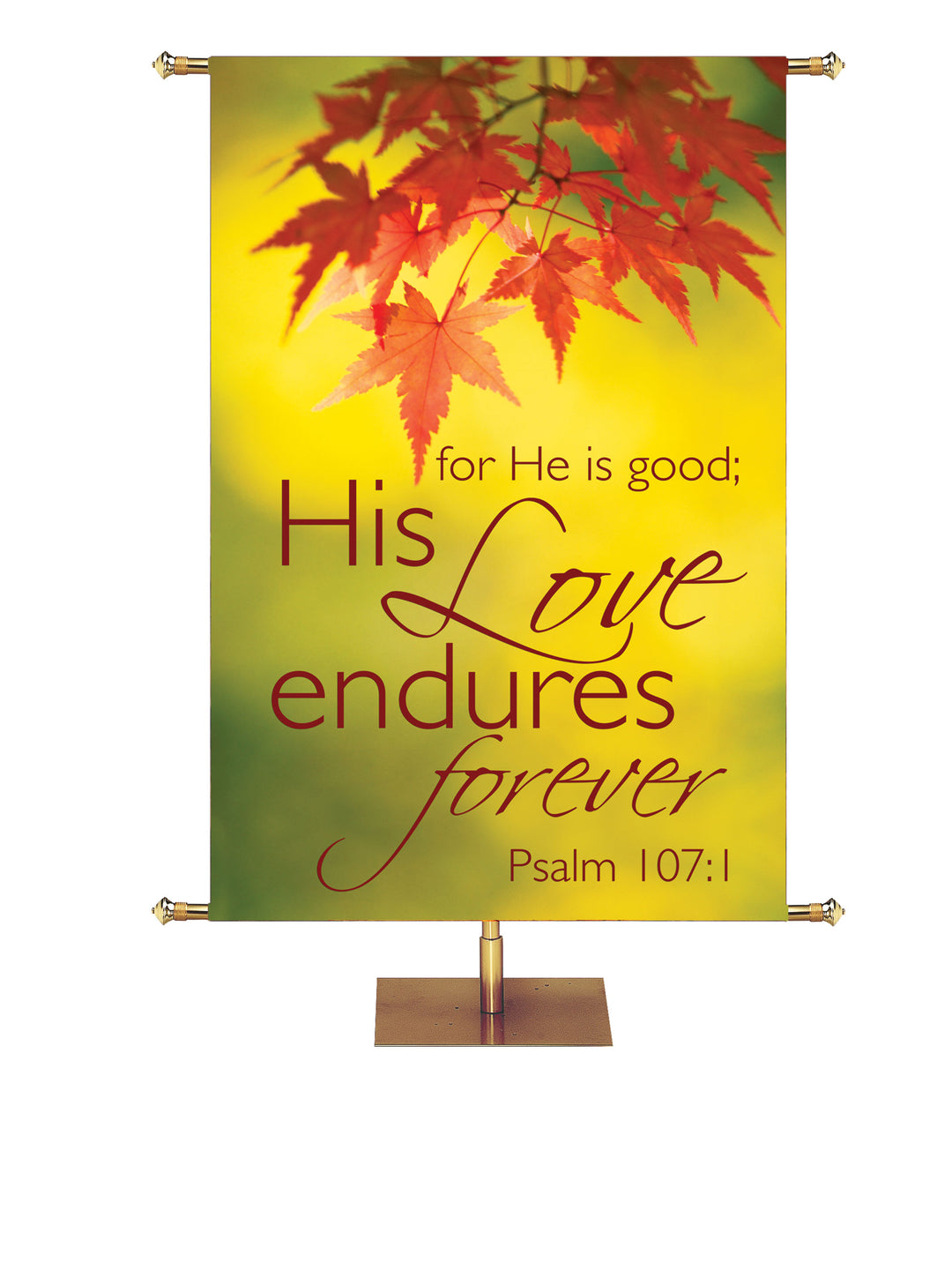 His Love Endures Contemporary Thanksgiving Banner