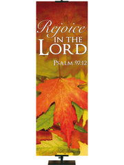 Contemporary Fall & Thanksgiving Rejoice in the Lord Design 3 Psalm 97:12 - Fall Banners - PraiseBanners