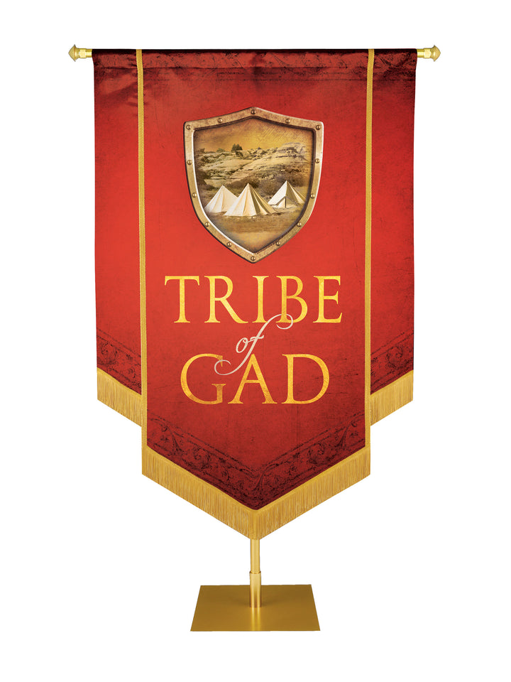 Tribe of Gad Hand Made Embellished Tribe of Israel Banner