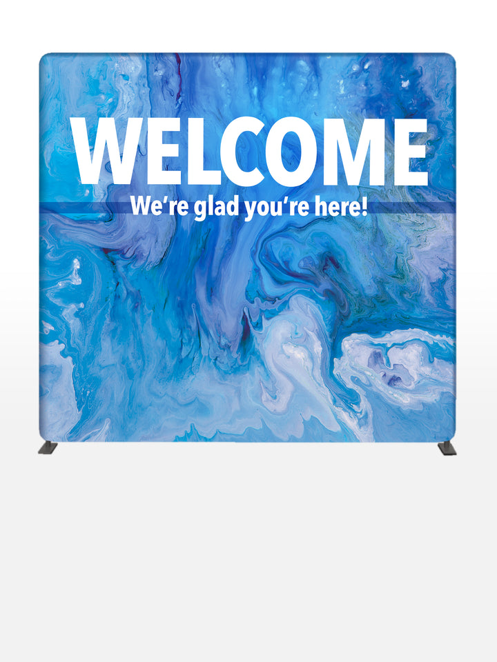Gospel Impressions Welcome 8' Backdrop With Tube Display Stand - Year Round Banners - PraiseBanners