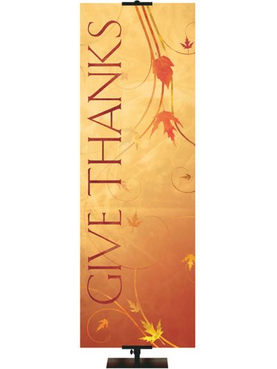 Autumn Faux Foil - Give Thanks - Fall Banners - PraiseBanners