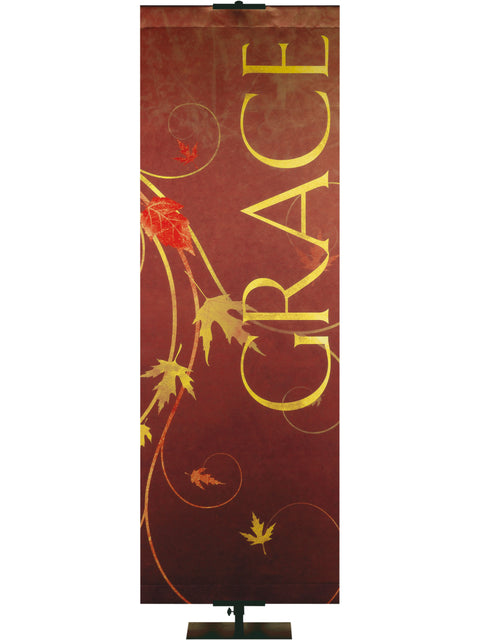 Autumn Faux Foil Banner Grace