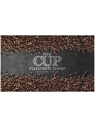 Cup Runneth Over Coffee Kitchen Mat