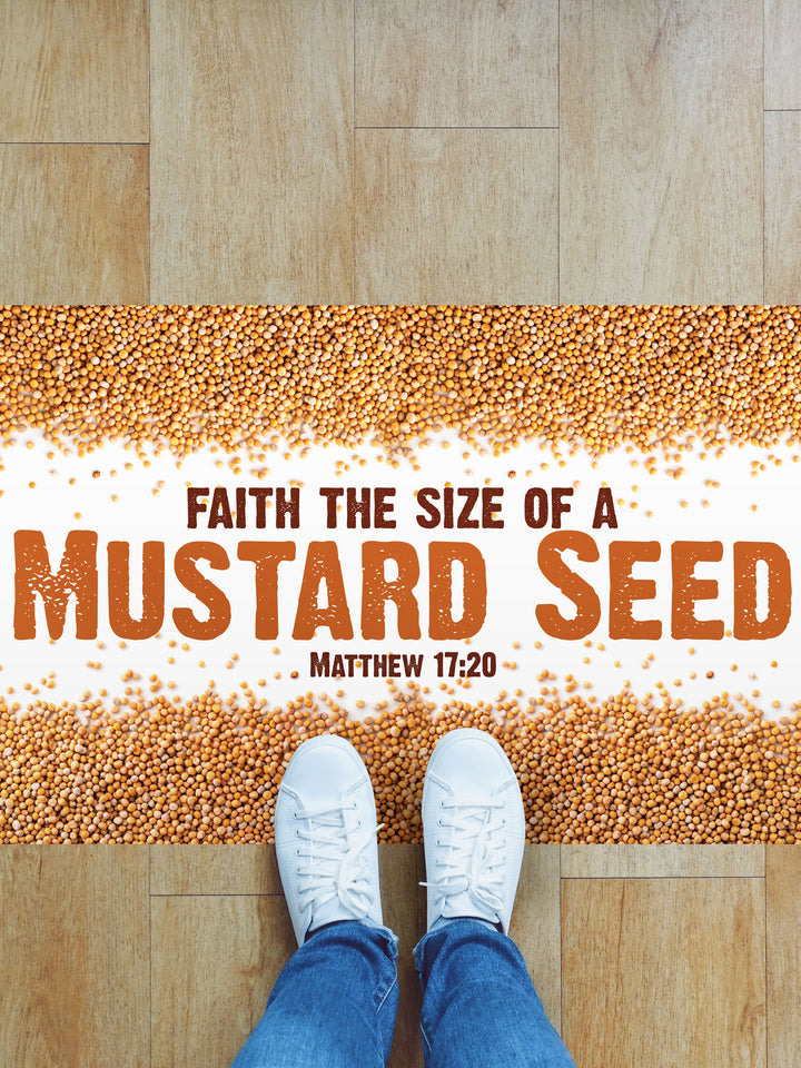 Mustard Seed Vinyl Kitchen Mat - Floors - PraiseBanners