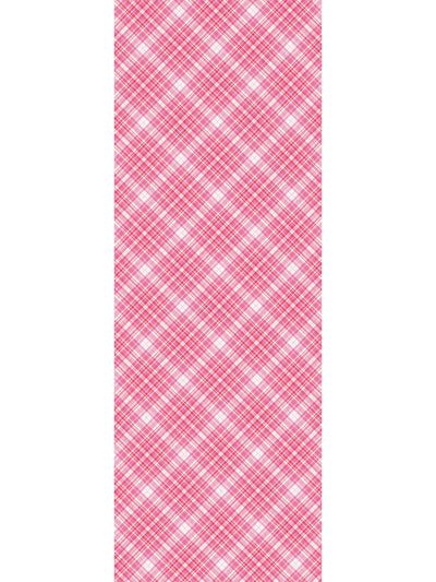 Pink Plaid Vinyl Floor Runner