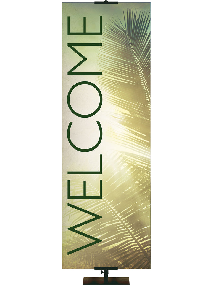 Easter Palm Blessed Stock Welcome Banner