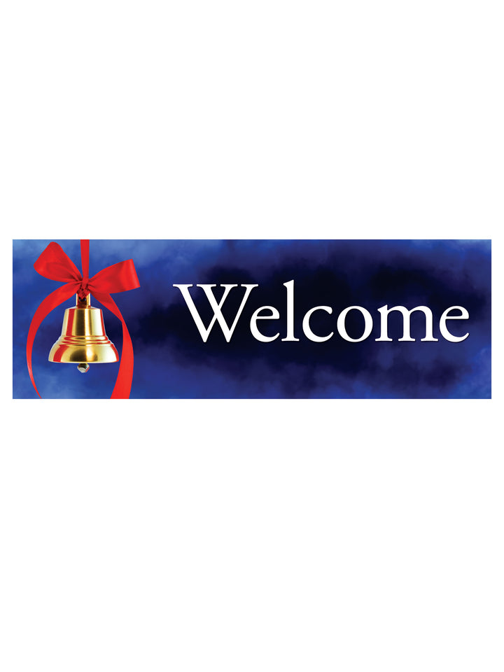 Stock Welcome Banner Christmas Bell
