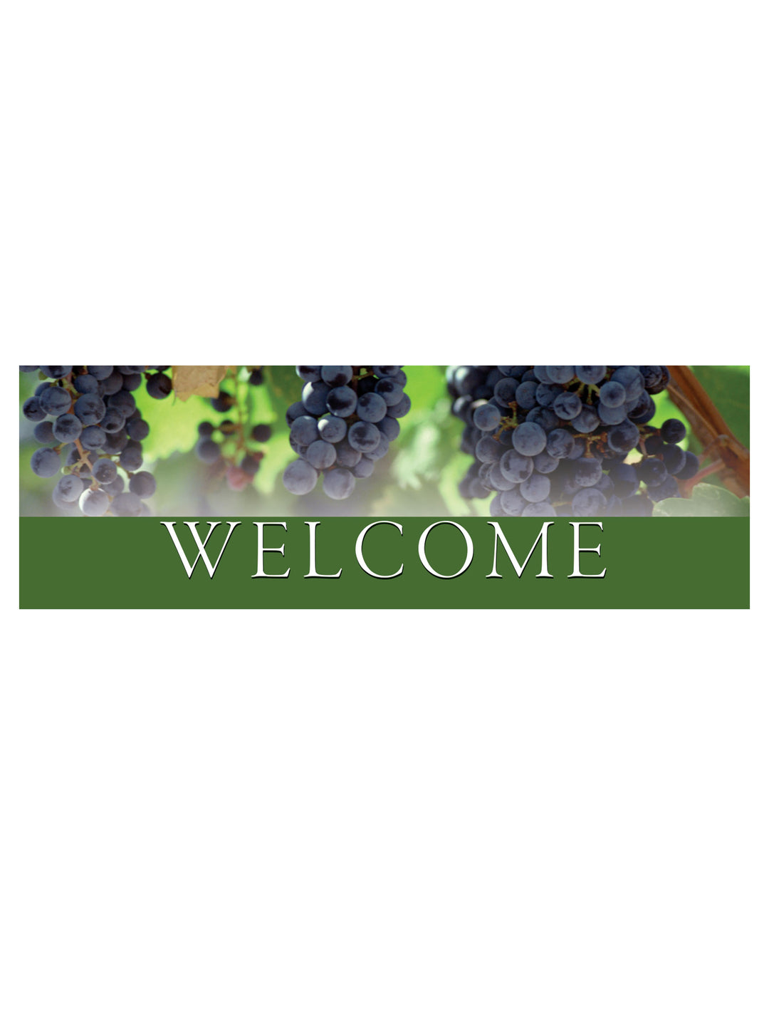Stock Welcome Banner Grapes