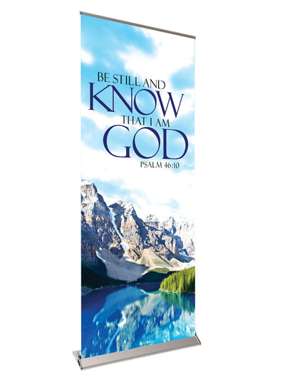 Retractable Banner with Stand Words of Hope Be Still and Know - Year Round Banners - PraiseBanners
